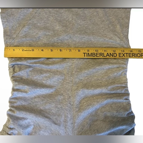 Athleta Womens Cotton Ruched Sleeveless Bodycon Lined Dress Heather Gray Size XS - Picture 9 of 9